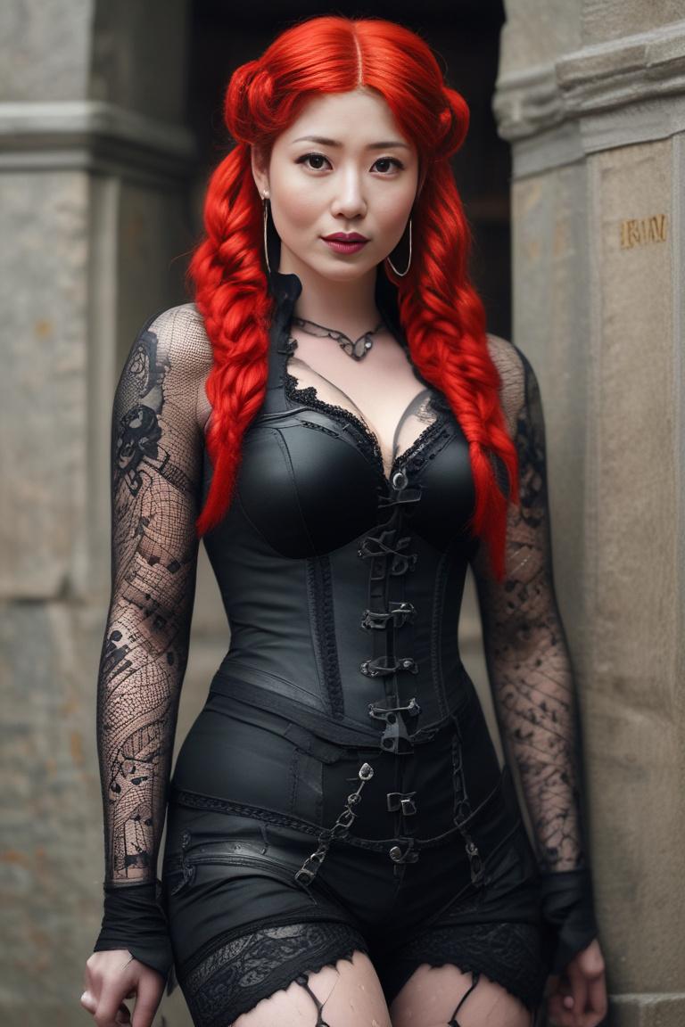 Photify AI prompt preview for Goth Curvy Pinups In Graveyard pack - 240 - 2025-10-14T12:29:26.424Z