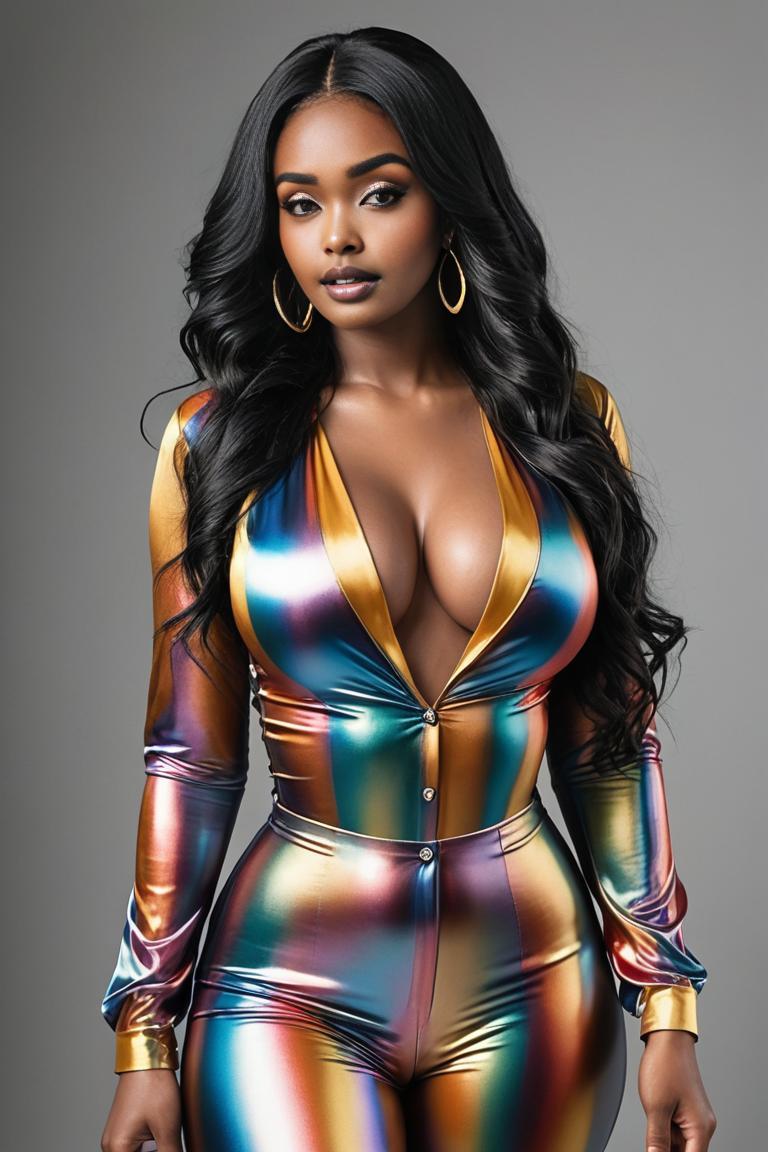 Photify AI prompt preview for Very Bright Multicoloured Outfit pack - 240 - 2025-04-19T11:21:35.526Z