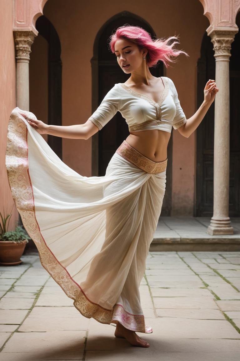 Photify AI prompt preview for White Saree Elegance pack - 240 - 2025-05-24T12:51:48.106Z