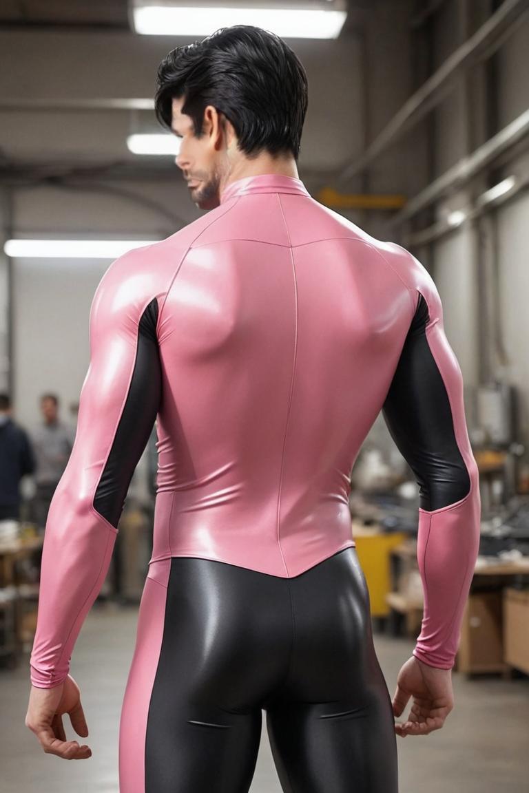 Photify AI prompt preview for Pink Spandex Gay Hero pack - 240 - 2025-05-31T00:30:32.590Z