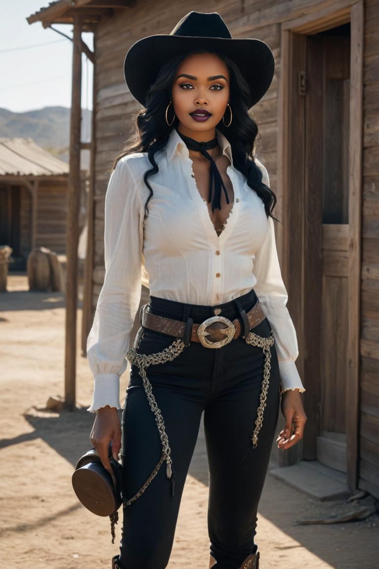 Photify AI prompt preview for Western Whip Goddess pack - 240 - 2025-04-28T08:05:42.321Z