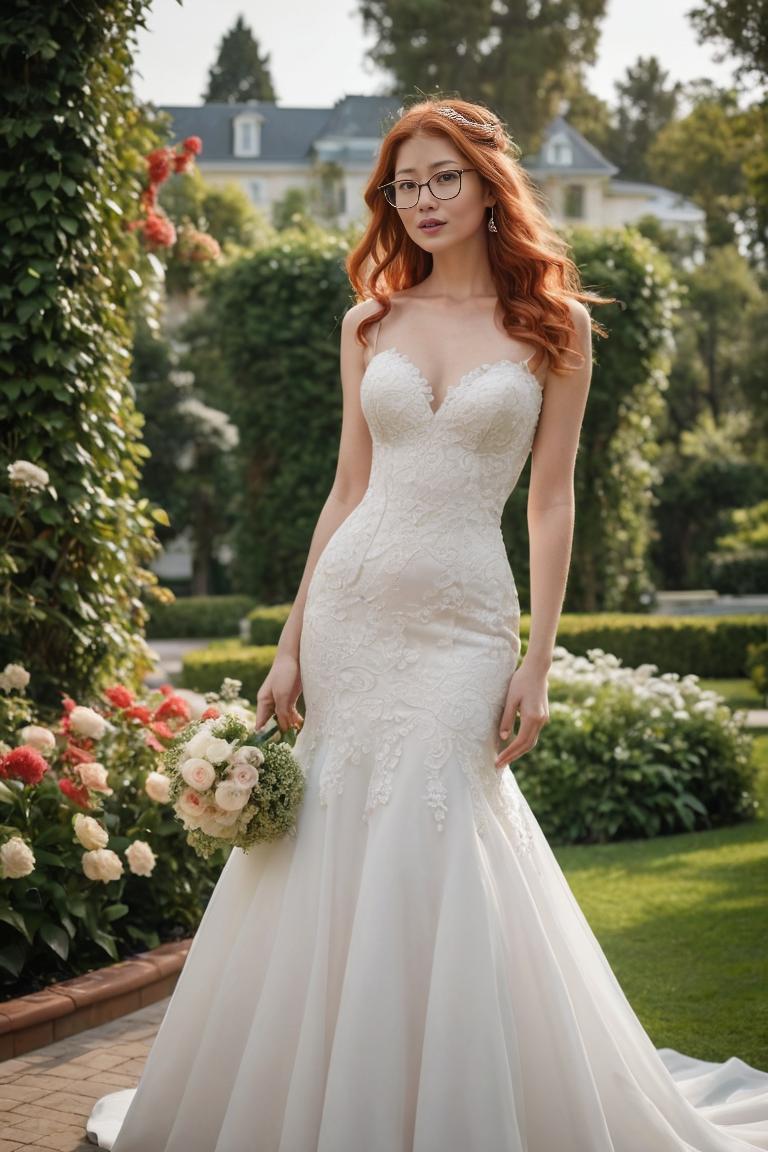 Photify AI prompt preview for Wedding Curvy Bride With Glasses pack - 240 - 2025-04-28T19:07:29.583Z
