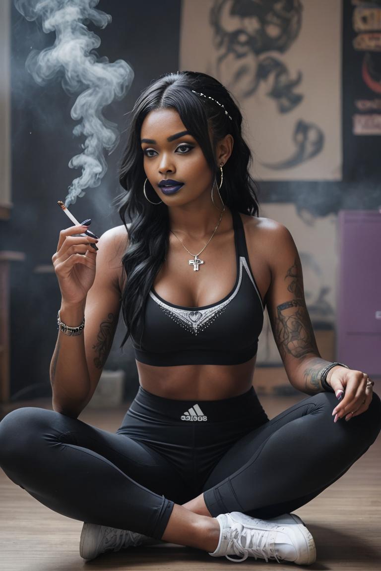 Photify AI prompt preview for Emo Yoga Queen pack - 240 - 2025-04-27T15:38:30.842Z
