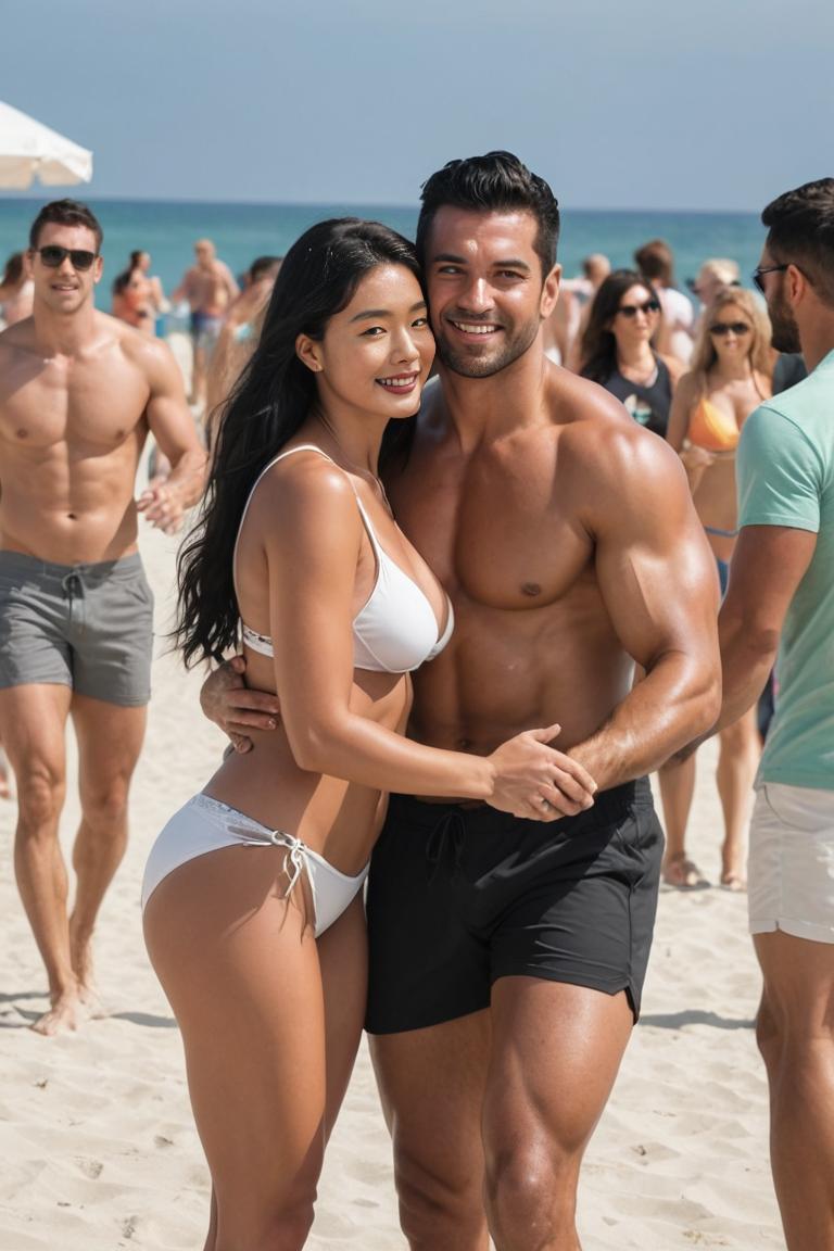 Photify AI prompt preview for Beach Couple pack - 240 - 2025-04-21T10:28:41.786Z