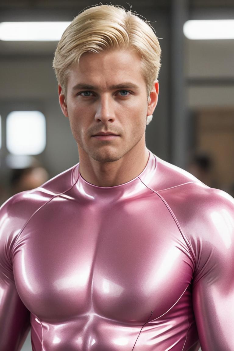 Photify AI prompt preview for Pink Spandex Gay Hero pack - 240 - 2025-05-31T00:30:32.590Z