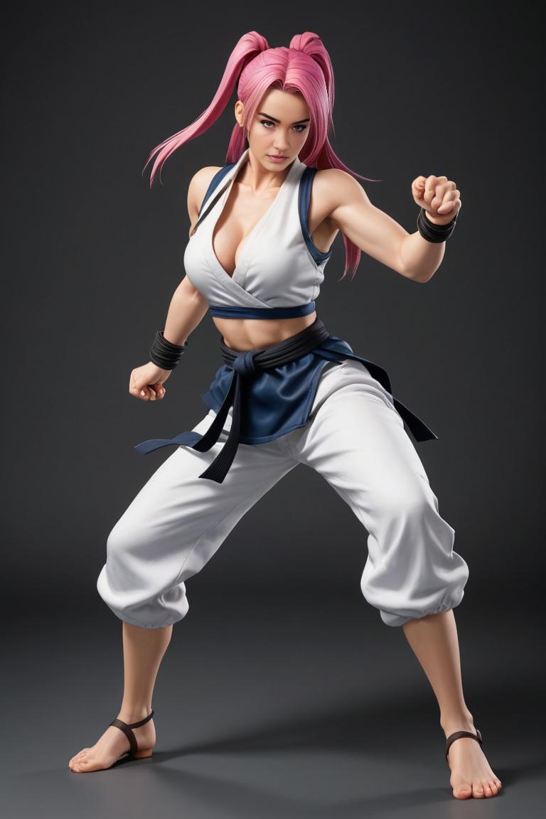 Photify AI prompt preview for Street Fighter (female) pack - 240 - 2025-05-09T06:05:16.616Z