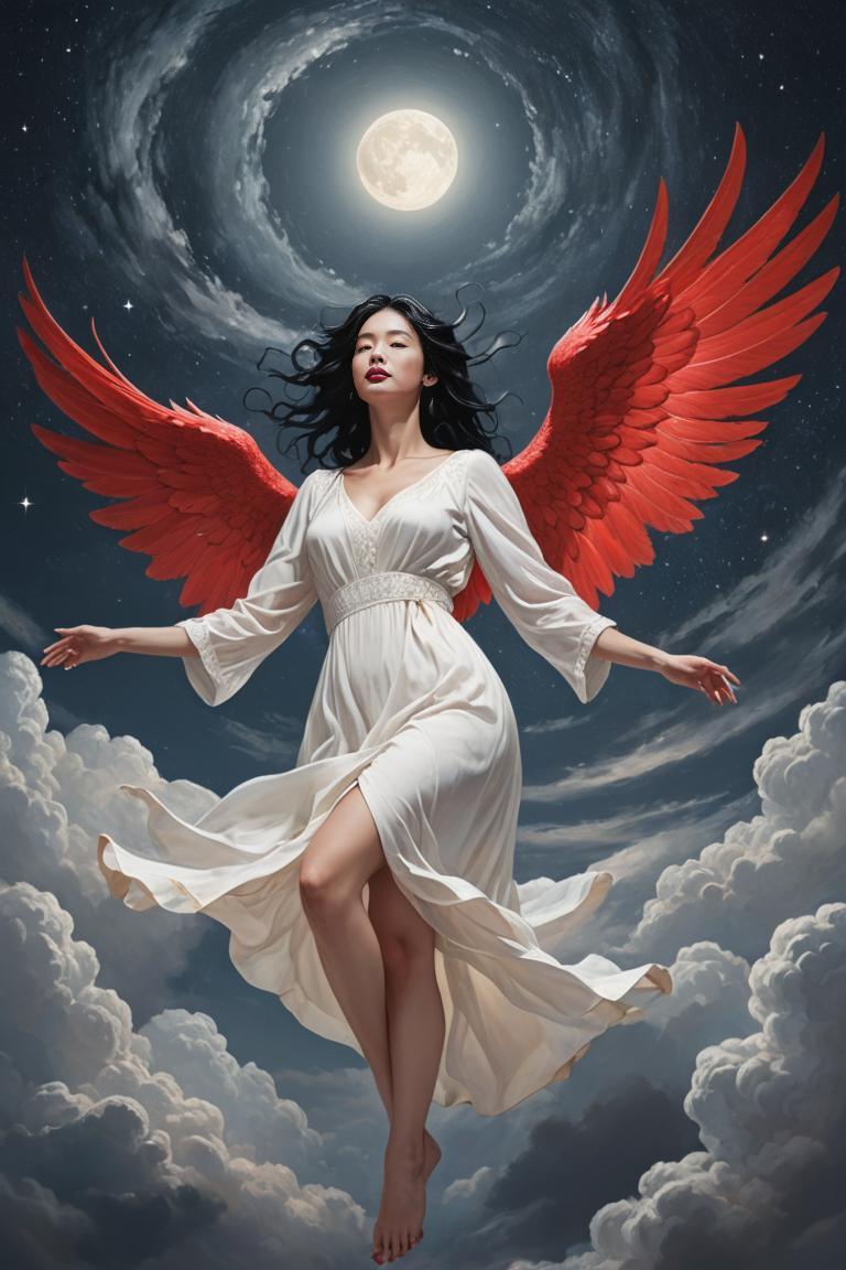Photify AI prompt preview for Red Angel Glam pack - 240 - 2025-05-09T08:08:01.404Z