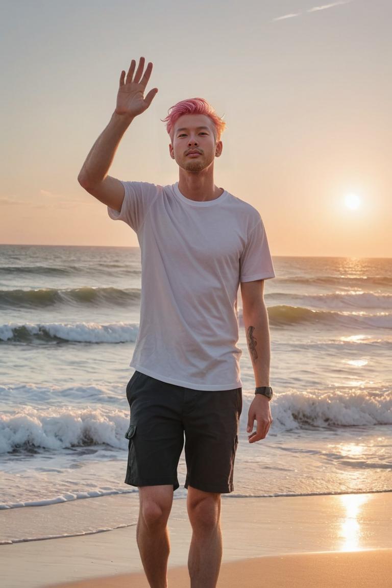 Photify AI prompt preview for Beach Sunset Worship pack - 240 - 2025-05-31T00:31:33.377Z