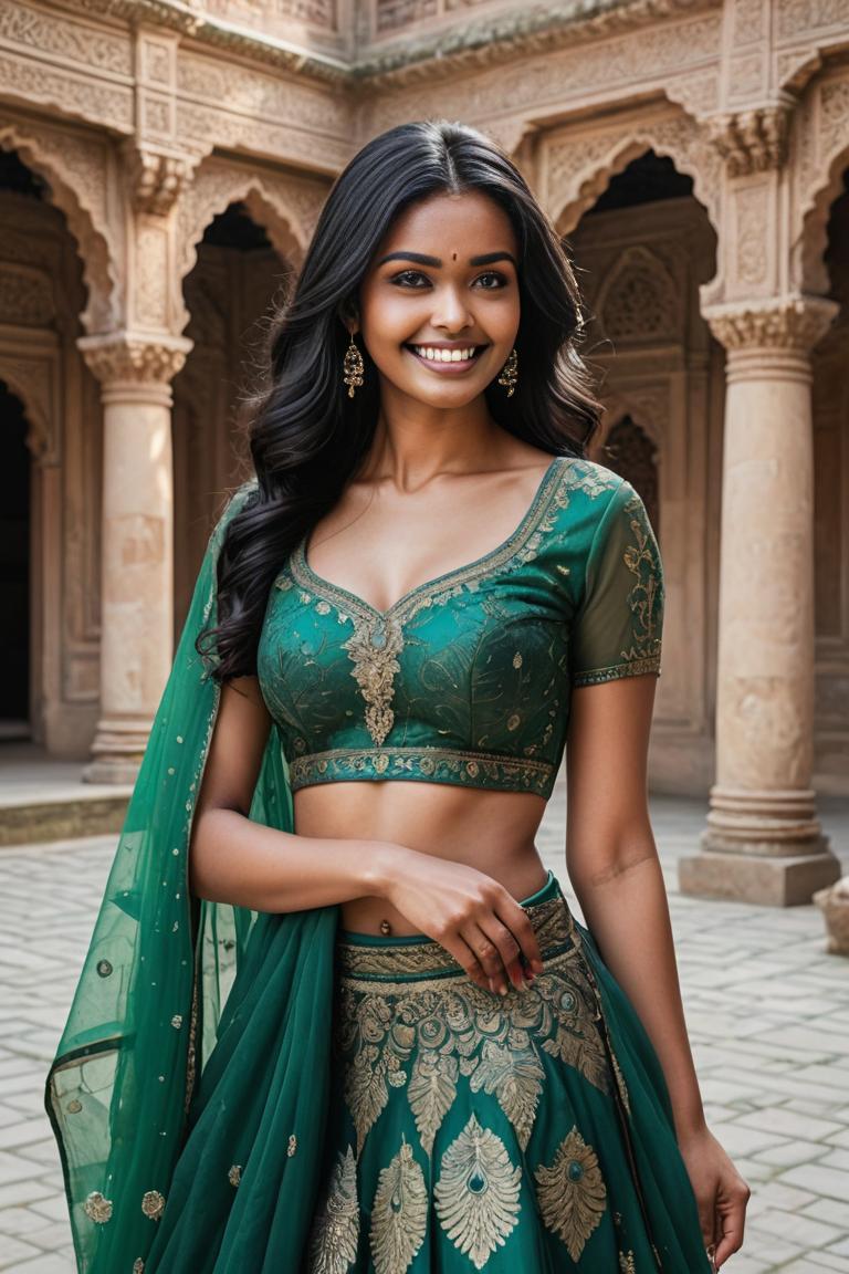 Photify AI prompt preview for Elegant Lehenga pack - 240 - 2025-04-30T00:37:51.176Z