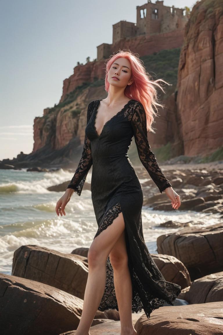 Photify AI prompt preview for Black Dress Beach ✨ pack - 240 - 2025-04-18T19:31:44.983Z