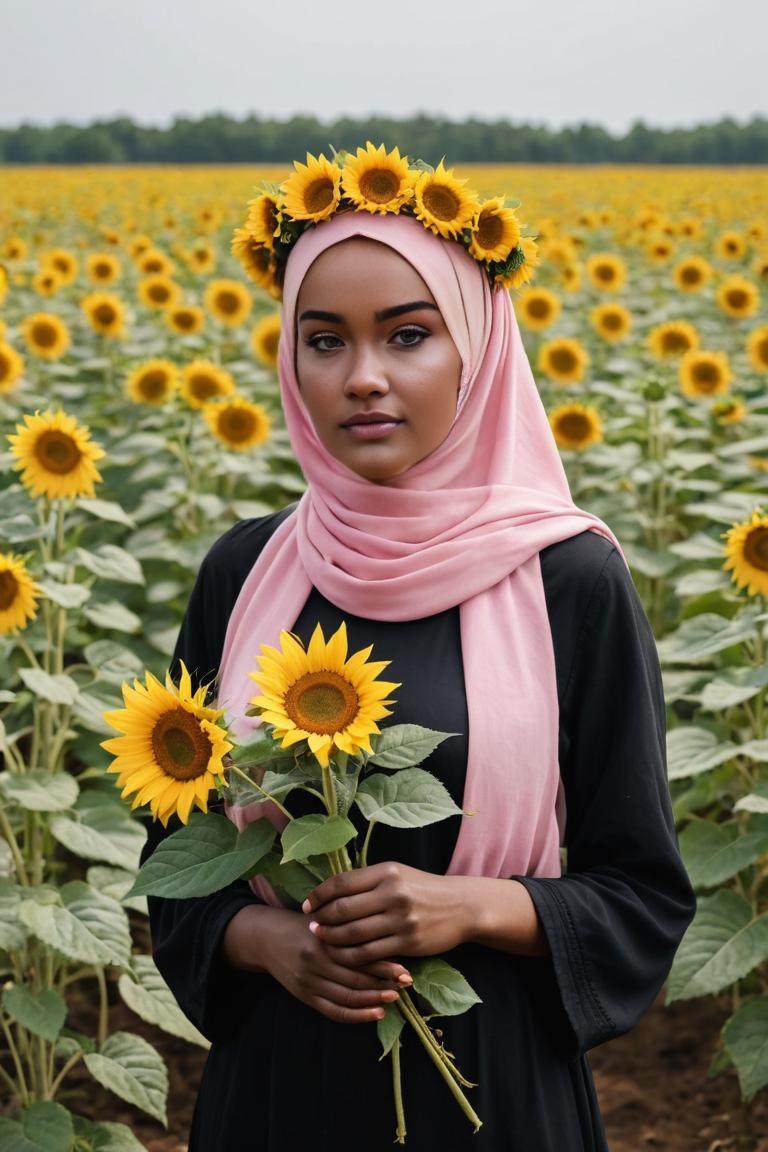 Photify AI prompt preview for Hijab And Flowers pack - 240 - 2025-05-31T00:03:02.689Z