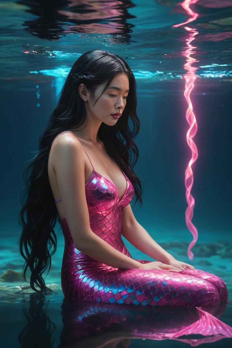 Photify AI prompt preview for Mermaids Neon Nights pack - 240 - 2025-05-31T00:25:23.400Z