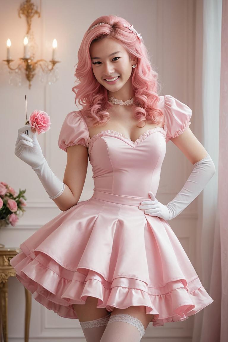 Photify AI prompt preview for Pink Wide Short Ruffle Skirt pack - 240 - 2025-04-26T17:57:36.001Z
