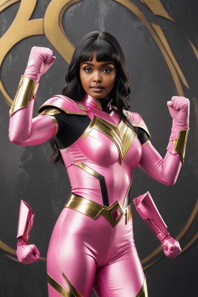 Photify AI prompt preview for Pink Ranger Flair pack - 240 - 2025-10-05T01:24:34.062Z