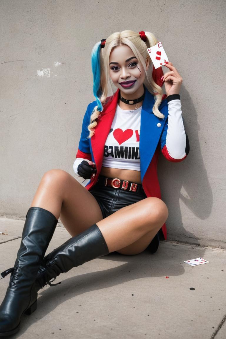 Photify AI prompt preview for It’s Harley Quinn, Puddin’! pack - 240 - 2025-05-31T00:18:15.062Z