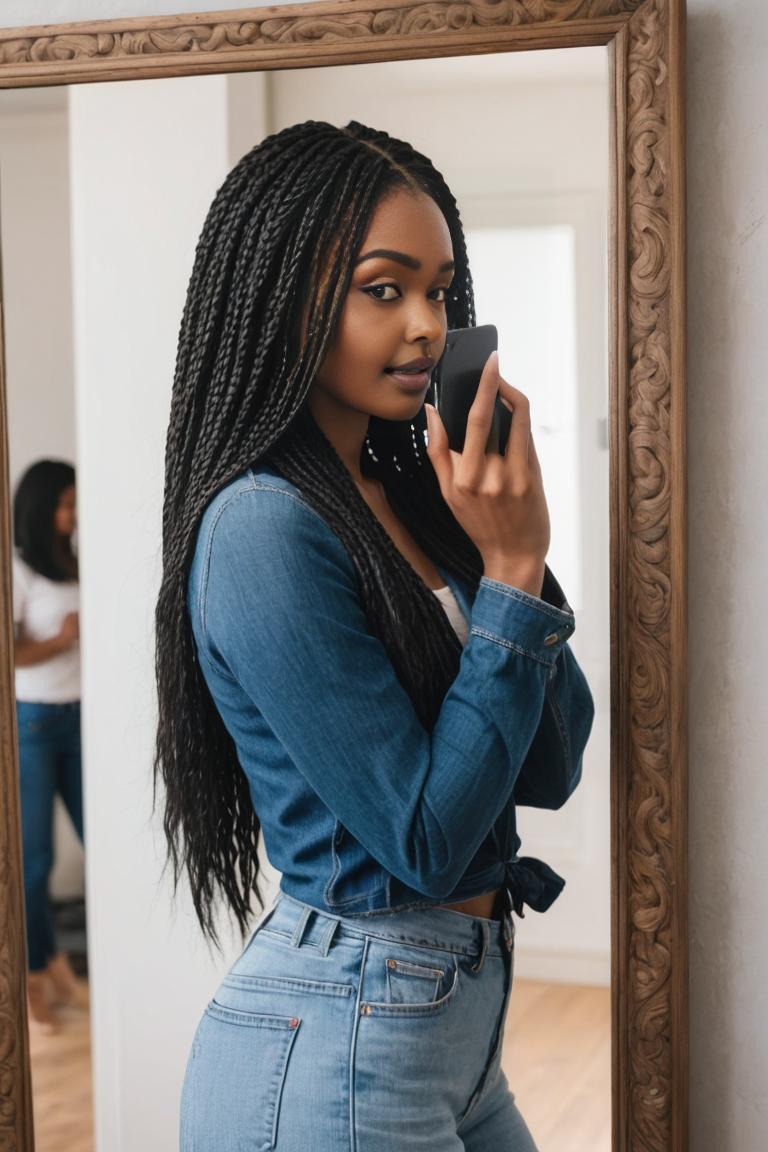 Photify AI prompt preview for Braided Selfies pack - 240 - 2026-01-23T23:03:42.352Z