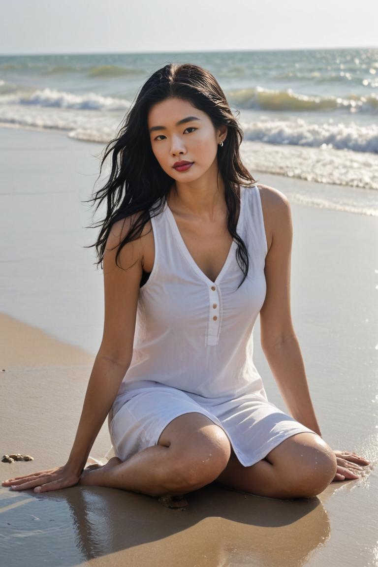 Photify AI prompt preview for Ethereal Beach Muse pack - 240 - 2025-04-18T19:00:39.096Z
