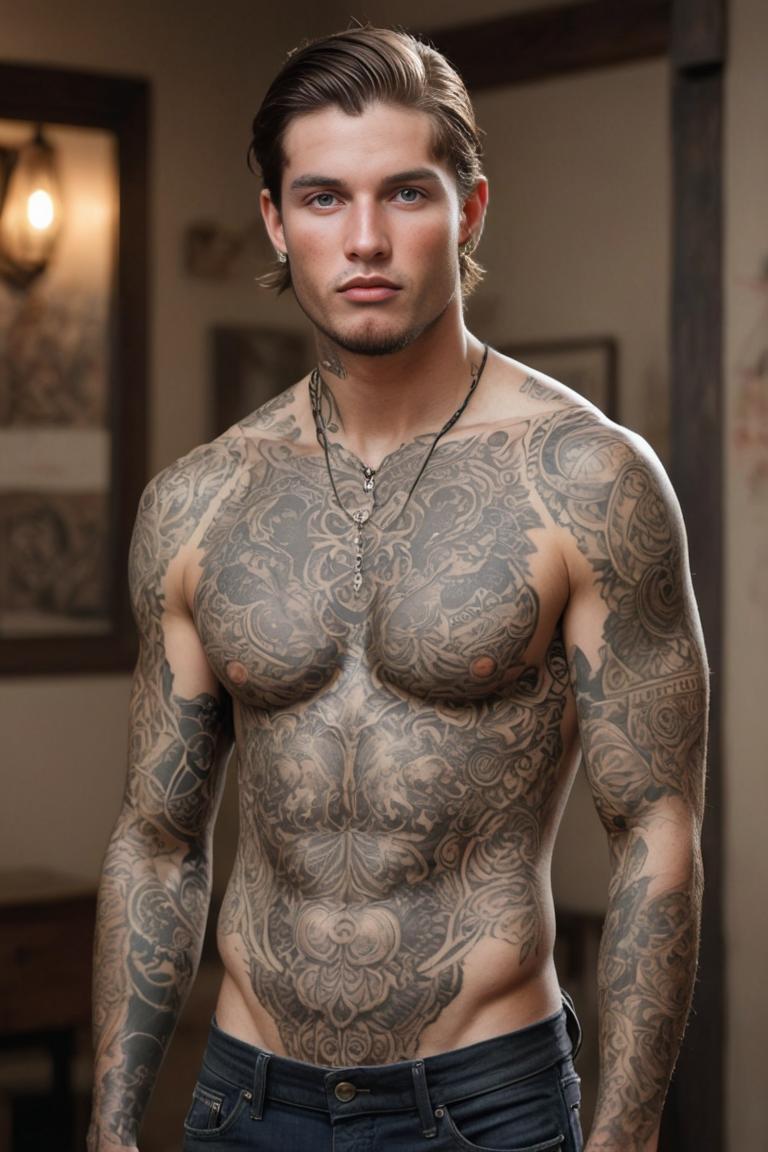 Photify AI prompt preview for Full Body Tattoo pack - 240 - 2025-07-05T18:40:10.008Z
