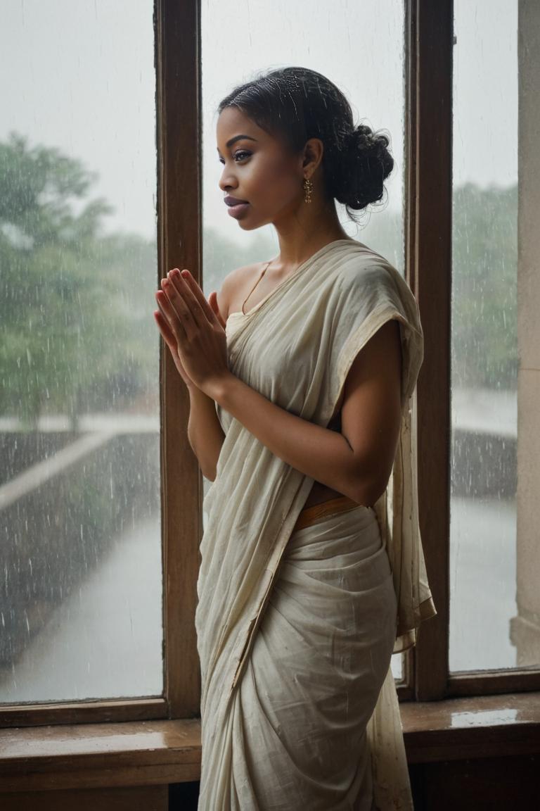 Photify AI prompt preview for White Saree Elegance pack - 240 - 2025-05-24T12:51:48.106Z
