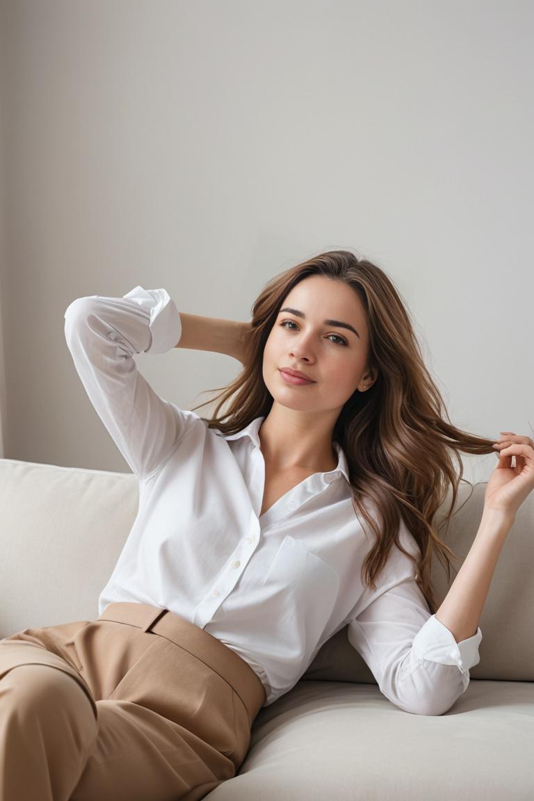 Photify AI prompt preview for White Shirt Seduction pack - 240 - 2025-12-11T05:52:31.607Z