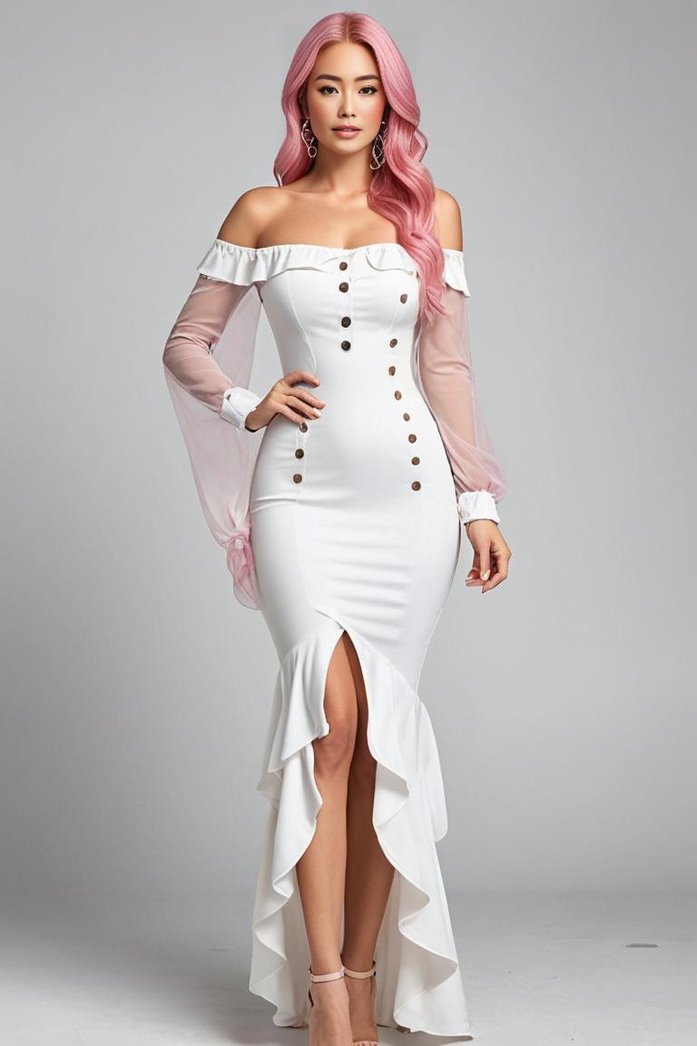 Photify AI prompt preview for Very Tight White Dress pack - 240 - 2025-04-24T16:43:29.276Z