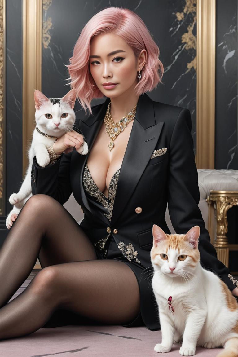 Photify AI prompt preview for Glamorous Cat Showcase pack - 240 - 2025-05-09T06:28:42.991Z