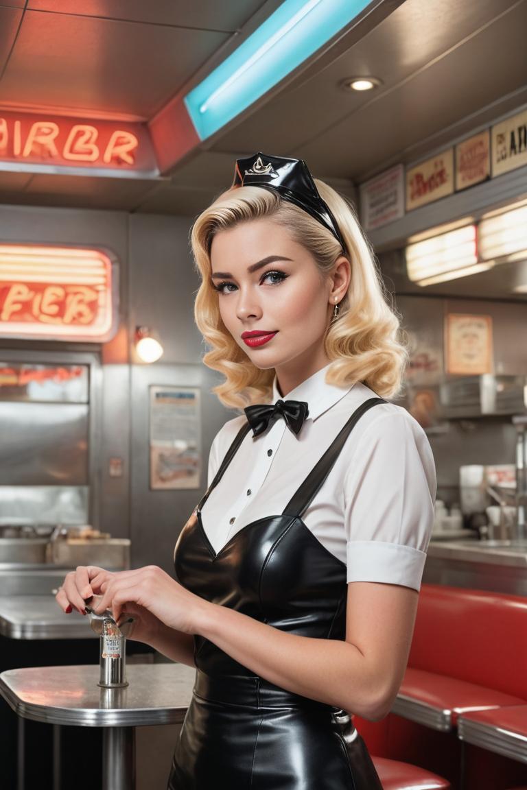 Photify AI prompt preview for Latex Waitress pack - 240 - 2025-04-19T02:31:04.456Z