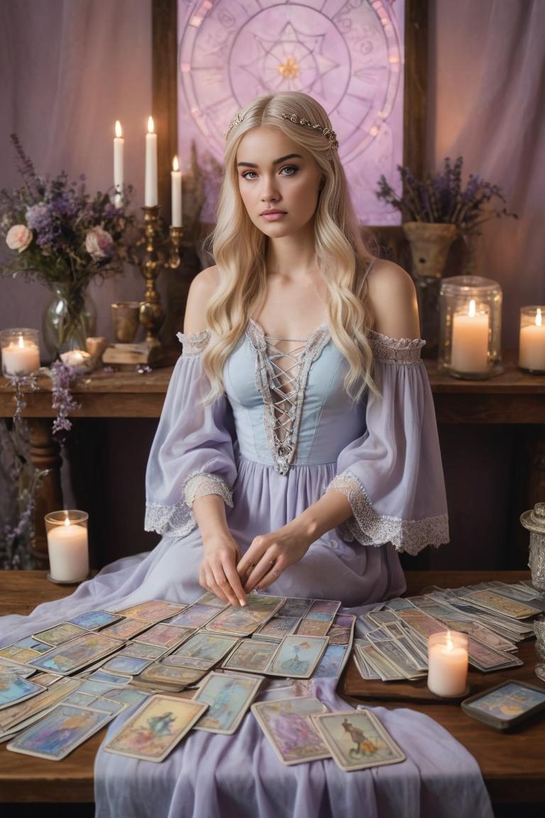 Photify AI prompt preview for Woman Tarot Read pack - 240 - 2025-05-31T00:33:40.072Z