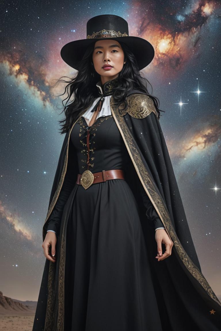 Photify AI prompt preview for Galactic Cowgirl pack - 240 - 2025-07-07T19:45:32.476Z