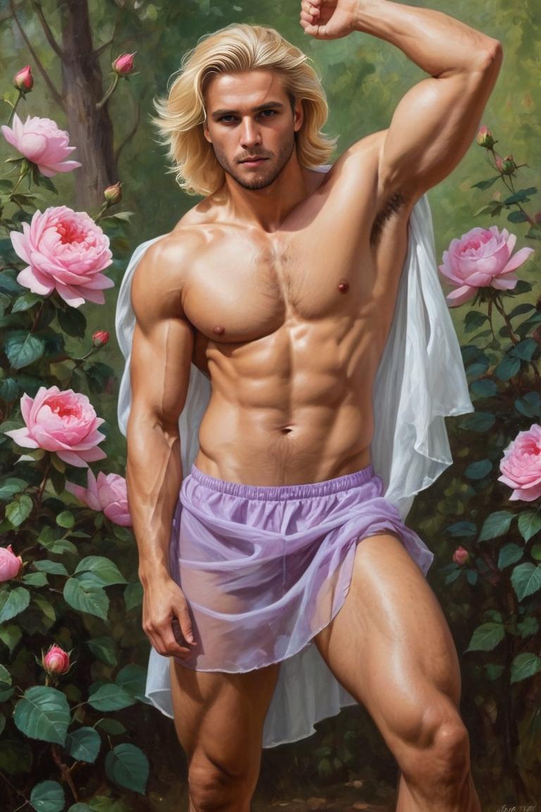 Photify AI prompt preview for Man Before Flowers pack - 240 - 2025-05-30T23:37:44.439Z