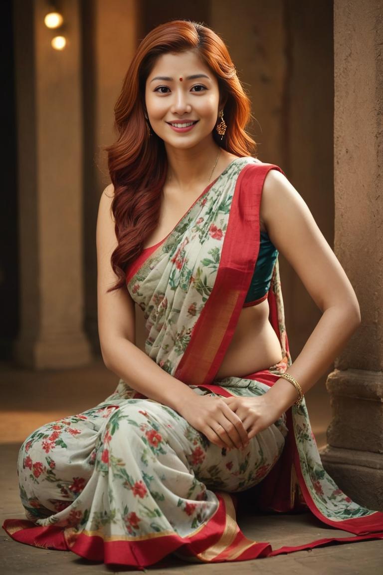 Photify AI prompt preview for Floral Saree pack - 240 - 2025-04-28T02:30:44.699Z