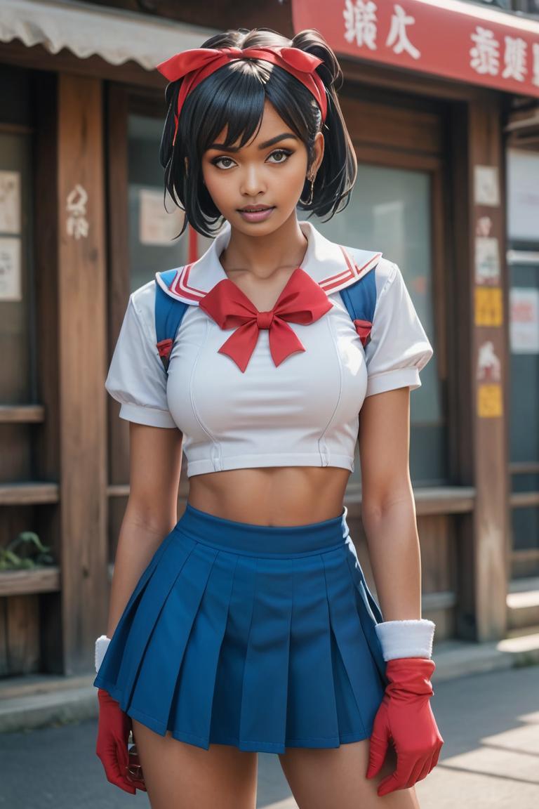 Photify AI prompt preview for Streetfighter Woman pack - 240 - 2025-05-31T00:39:37.772Z