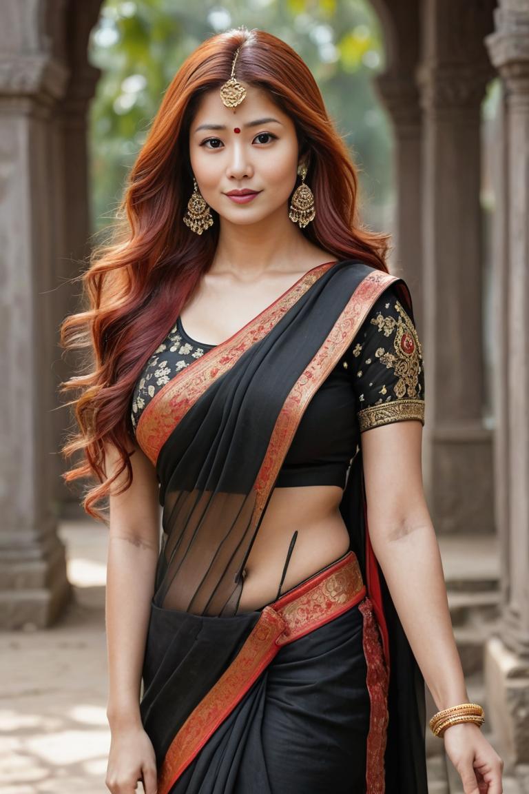 Photify AI prompt preview for Black Sarees pack - 240 - 2025-05-09T07:58:19.565Z