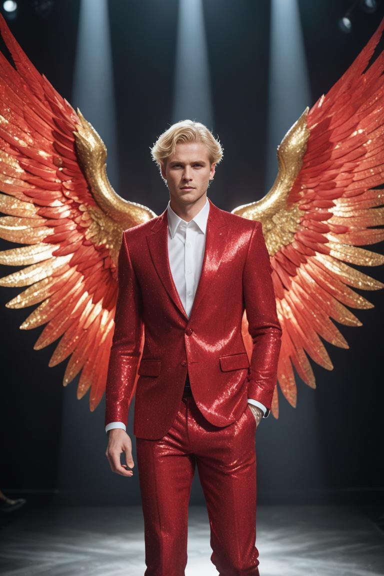Photify AI prompt preview for Red Angel Glam pack - 240 - 2025-05-09T08:08:01.404Z
