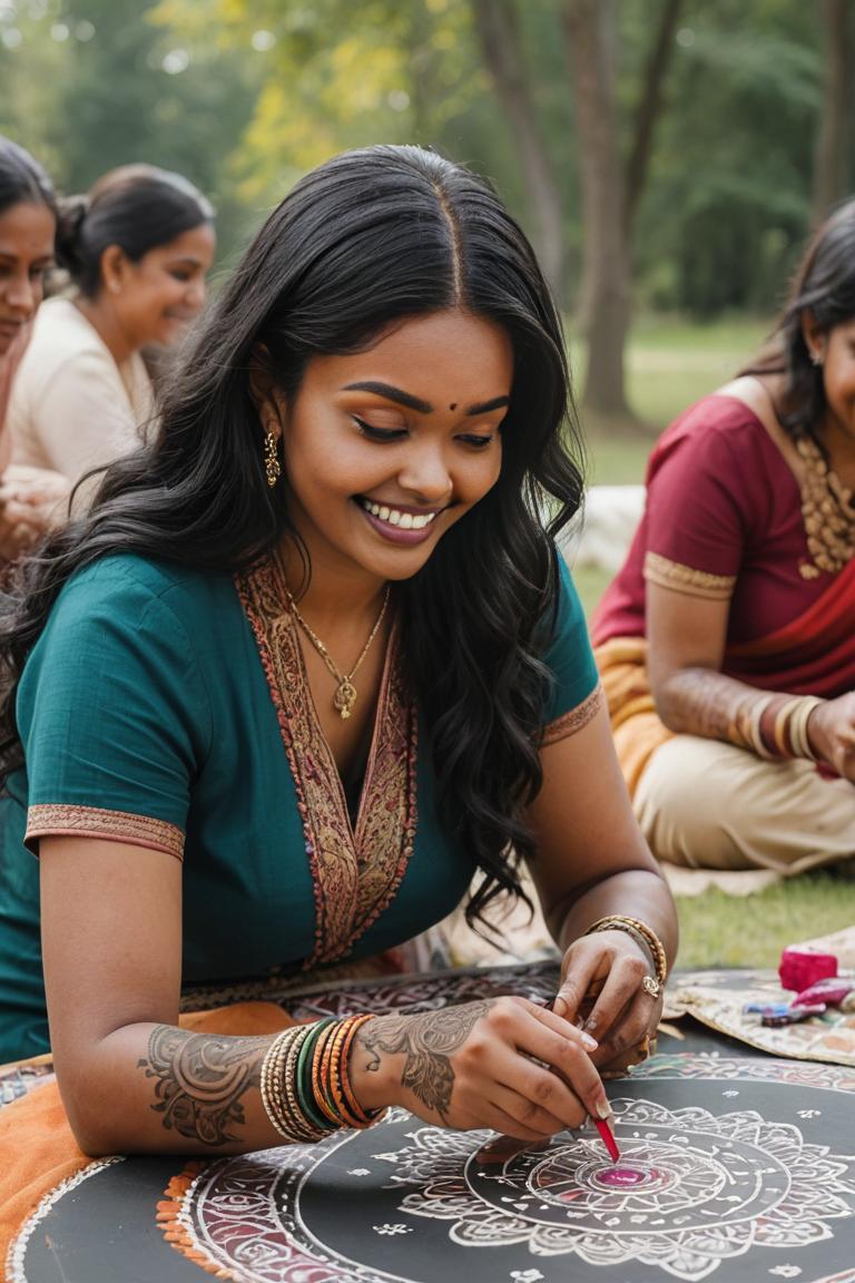 Photify AI prompt preview for Rangoli Radiance pack - 240 - 2026-04-03T17:19:56.451Z