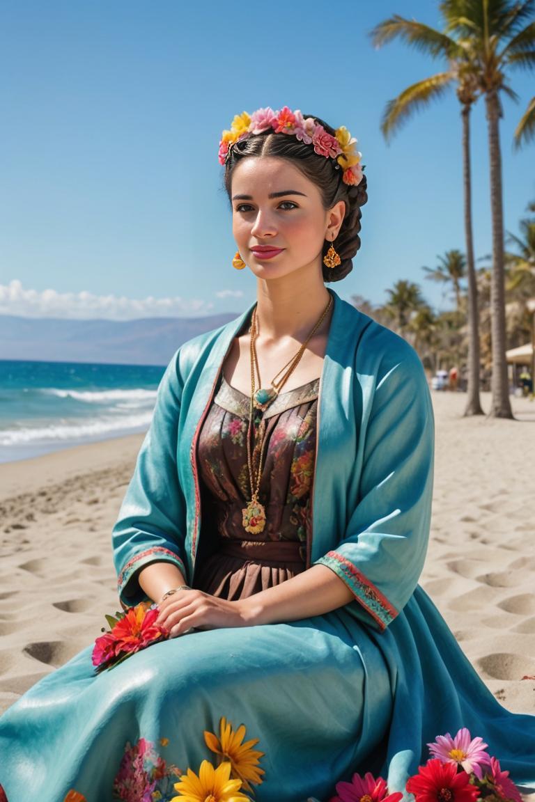 Photify AI prompt preview for Pink Frida 🌸💮🌺 pack - 240 - 2025-05-31T00:08:04.687Z