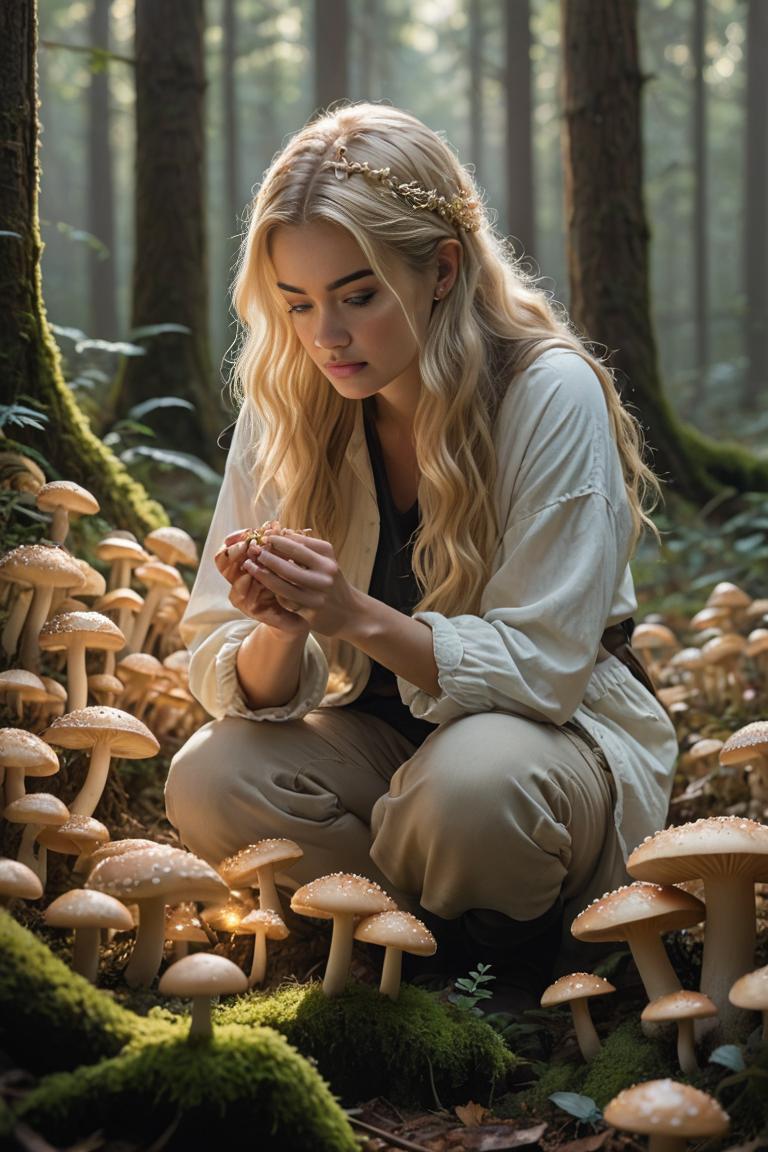 Photify AI prompt preview for Moss & Mushroom Folk pack - 240 - 2025-05-09T07:21:24.131Z