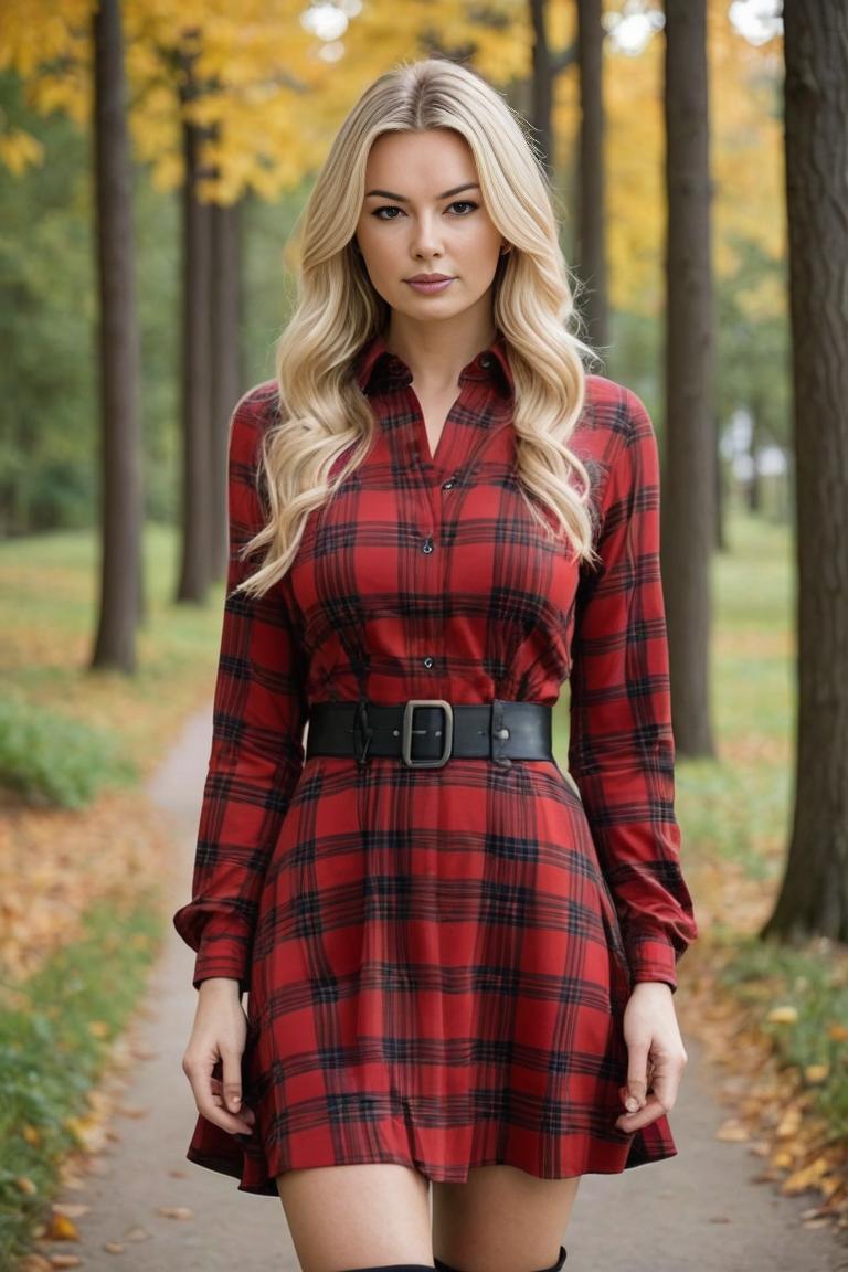 Photify AI prompt preview for Red Plaid Dress pack - 240 - 2025-05-31T00:33:38.103Z