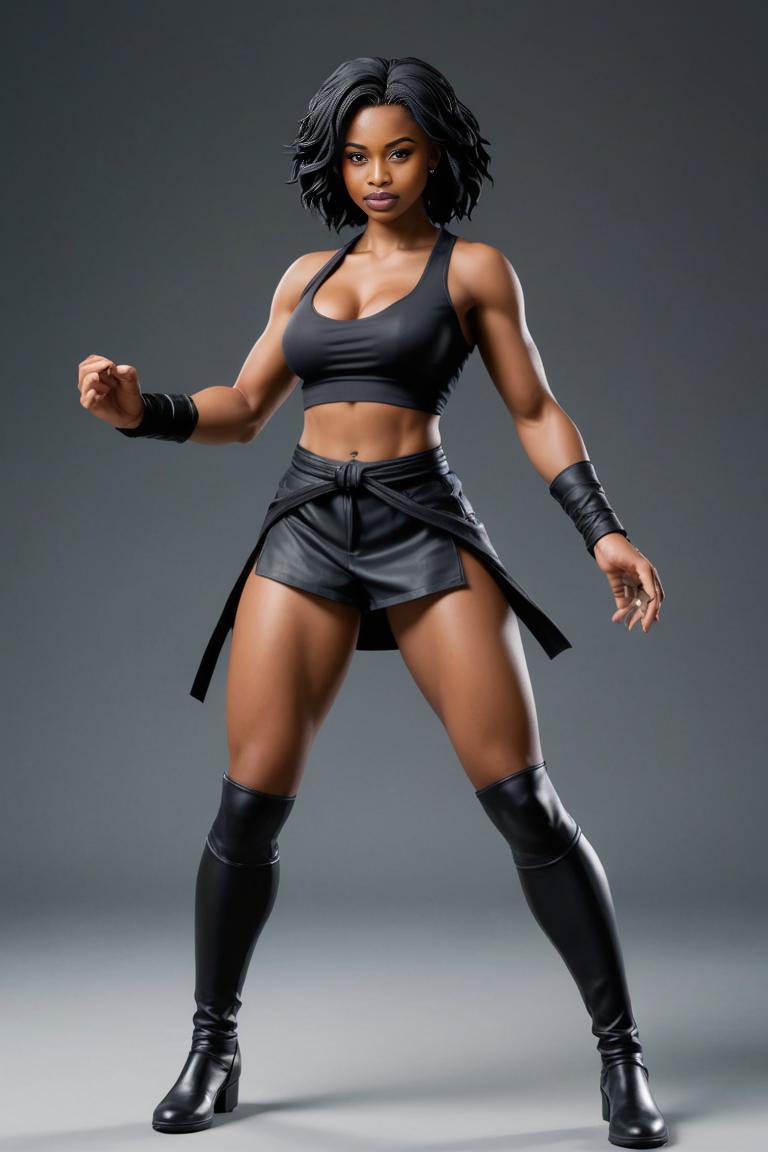 Photify AI prompt preview for Street Fighter (female) pack - 240 - 2025-05-09T06:05:16.616Z
