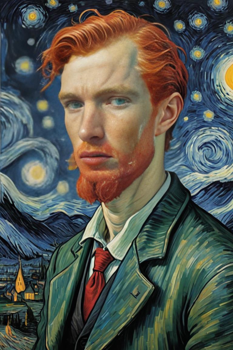 Photify AI prompt preview for Cartoon Vicent Van Gogh pack - 240 - 2025-04-24T00:56:47.295Z