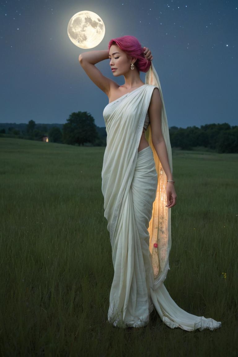 Photify AI prompt preview for White Saree Elegance pack - 240 - 2025-05-24T12:51:48.106Z