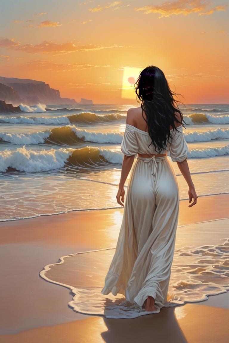 Photify AI prompt preview for Sunset Portraits pack - 240 - 2025-10-01T03:43:53.898Z