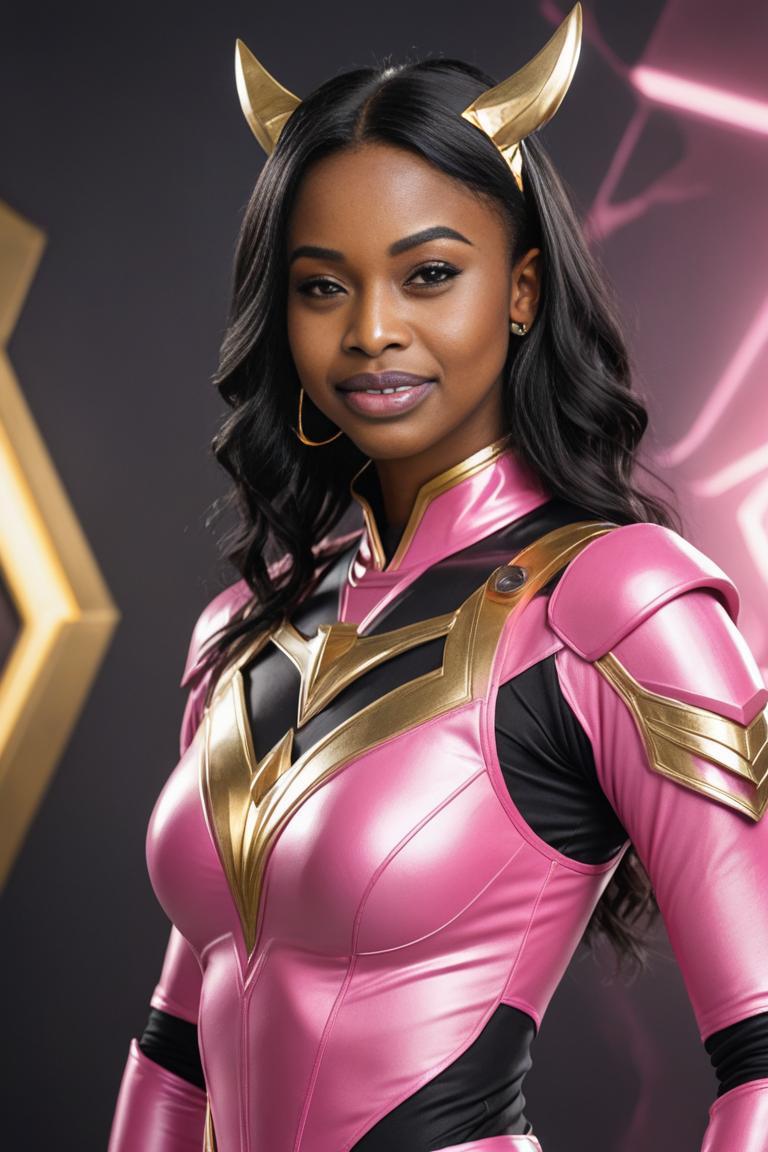 Photify AI prompt preview for Pink Ranger Flair pack - 240 - 2025-10-05T01:24:34.062Z