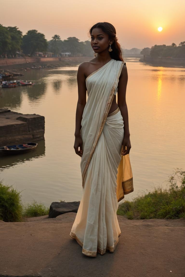 Photify AI prompt preview for White Saree Elegance pack - 240 - 2025-05-24T12:51:48.106Z