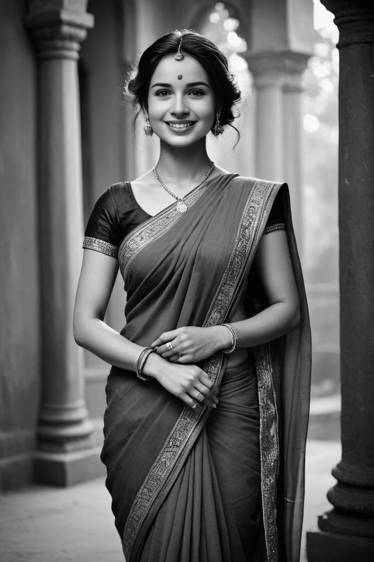 Photify AI prompt preview for B & W Saree Photoshoot pack - 240 - 2025-05-31T00:01:00.560Z