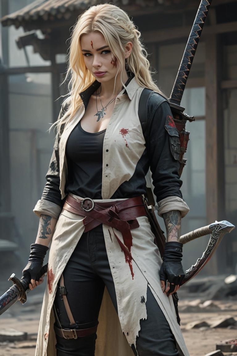 Photify AI prompt preview for Post-apocalyptic Women pack - 240 - 2025-05-31T00:17:16.868Z