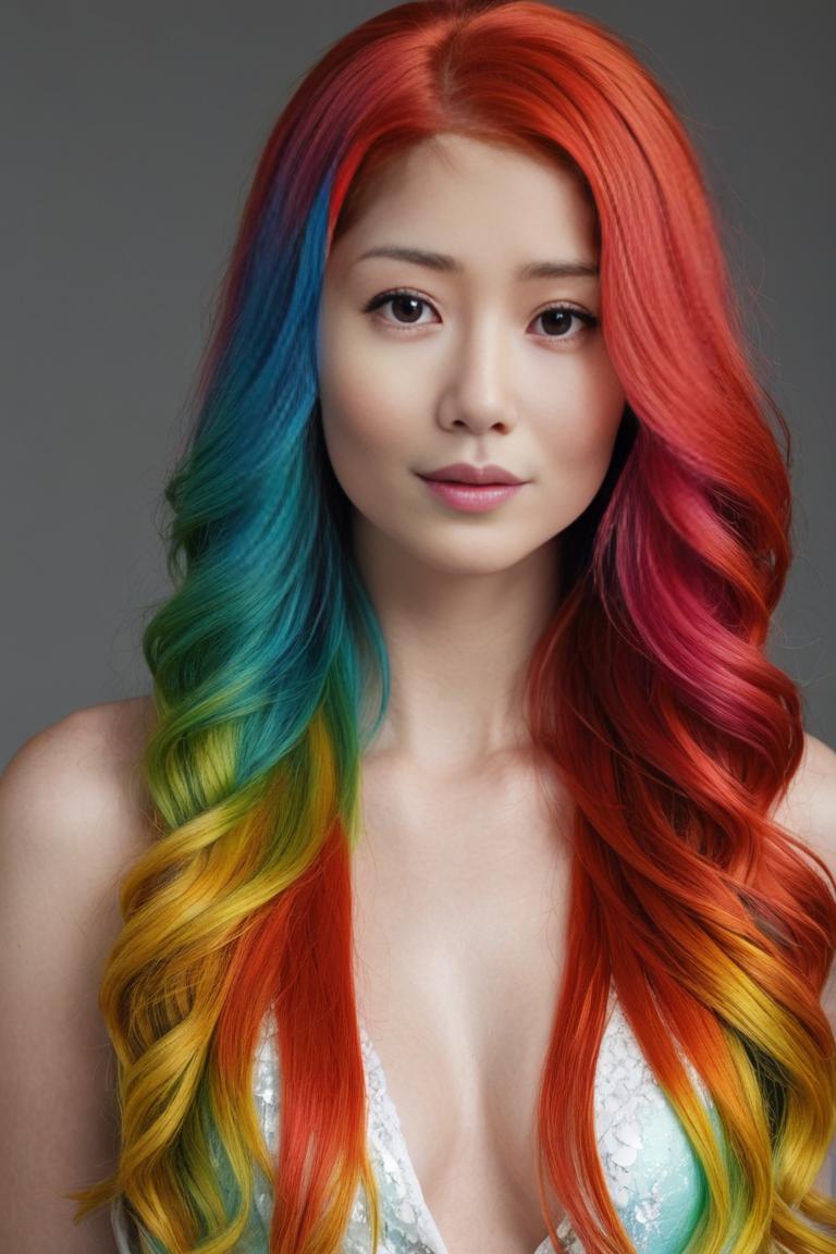 Photify AI prompt preview for Rainbow Haired Beauty pack - 240 - 2025-05-31T00:19:18.181Z