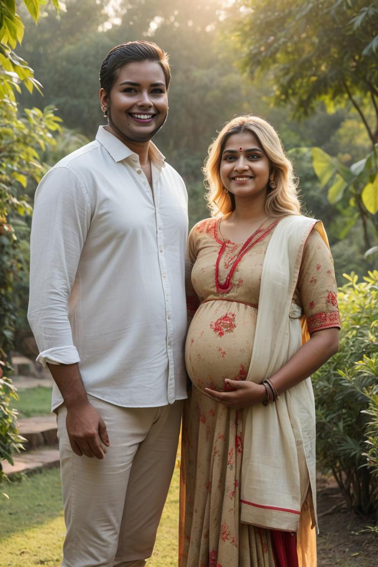 Photify AI prompt preview for Indian Man And Pregnant Wife pack - 240 - 2025-05-31T00:33:38.070Z