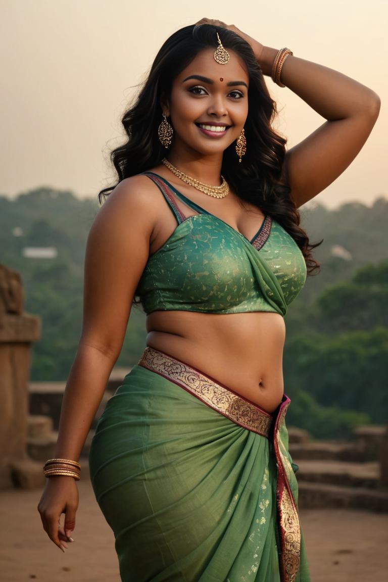 Photify AI prompt preview for Bbw Muse In Saree pack - 240 - 2025-05-31T00:17:16.571Z