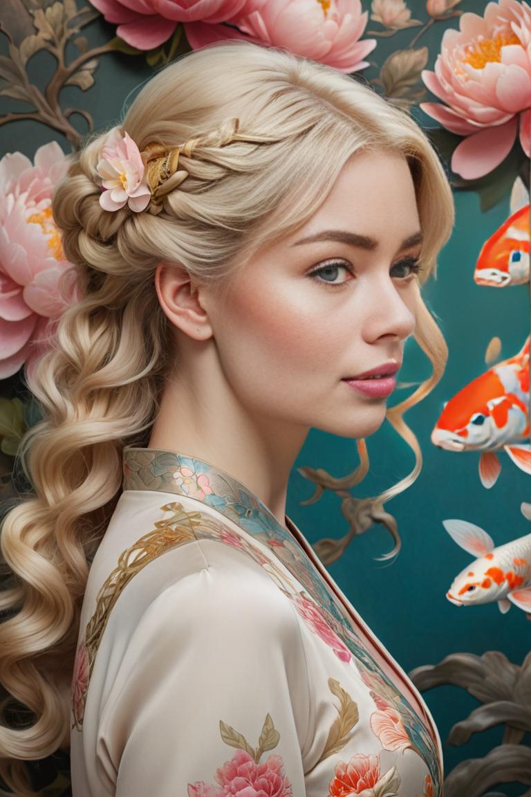 Photify AI prompt preview for Peony Koi Elegance pack - 240 - 2025-04-24T00:27:23.902Z
